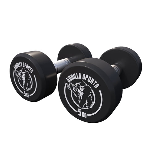 Rubber Dumbbell Set 2.5 - 27.5 kg or in Set