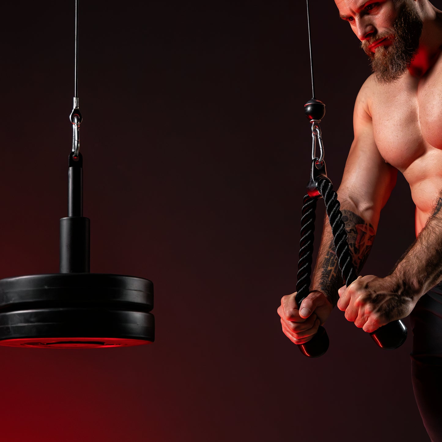 Ceiling Mounted Lat Pulldown Black