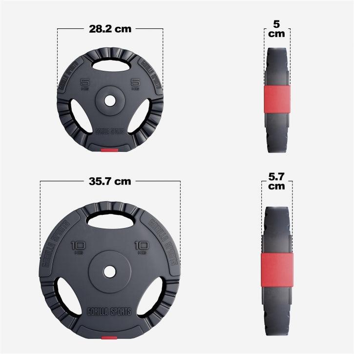Tri-Grip Vinyl Weight Plate 30/31 mm