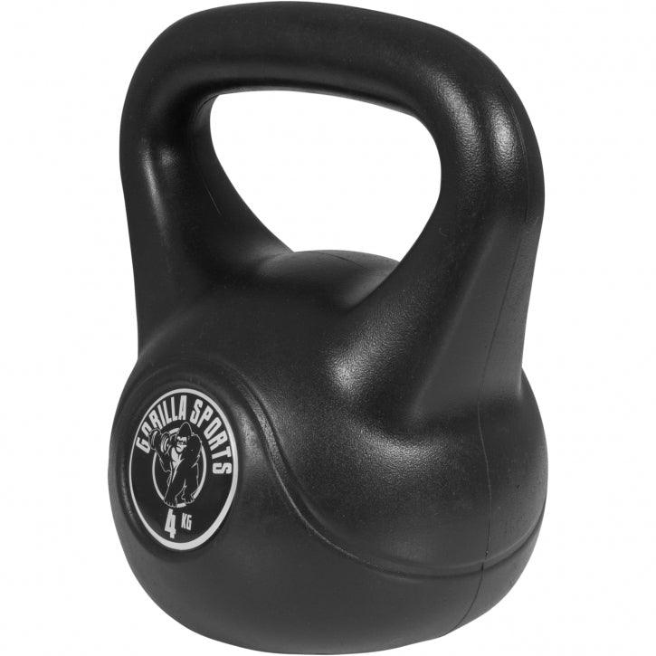 Plastic Coated Kettlebell 2-20 kg, Black