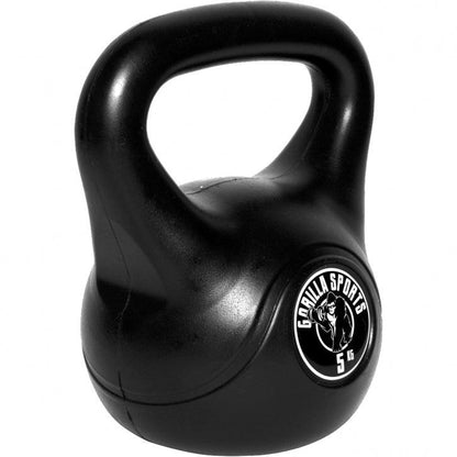 Plastic Coated Kettlebell 2-20 kg, Black