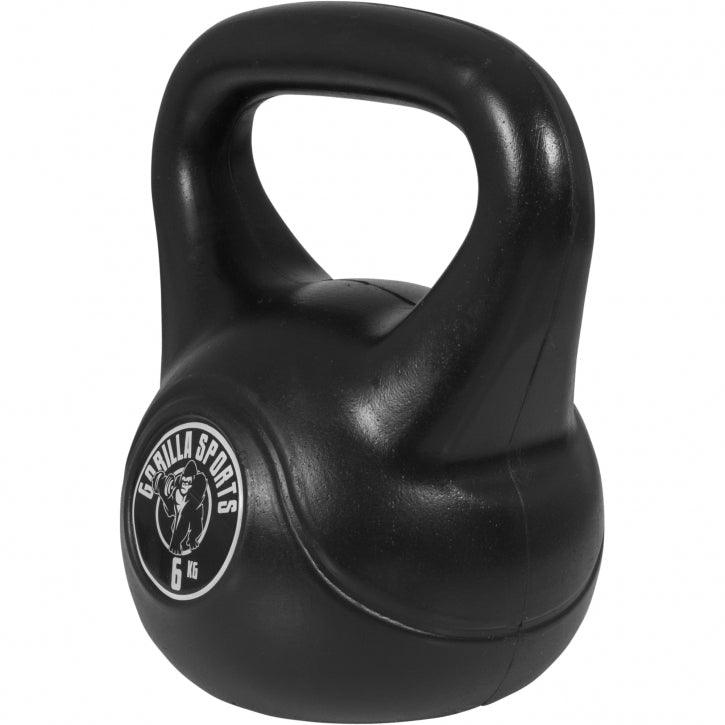 Plastic Coated Kettlebell 2-20 kg, Black