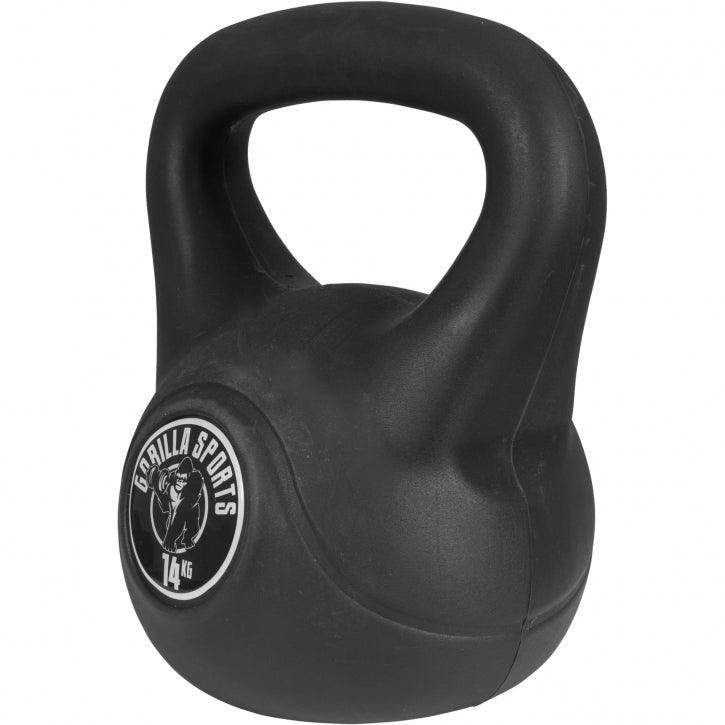 Plastic Coated Kettlebell 2-20 kg, Black