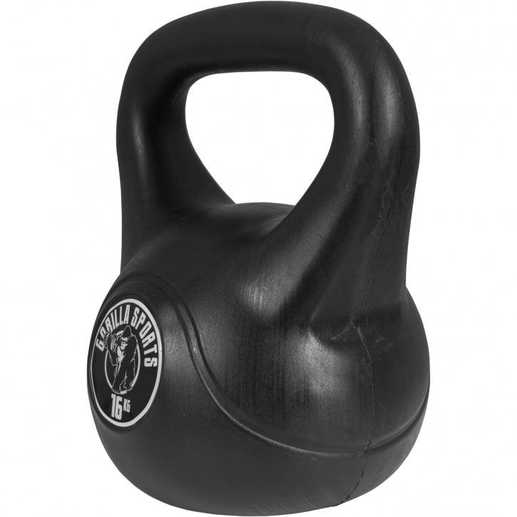 Plastic Coated Kettlebell 2-20 kg, Black