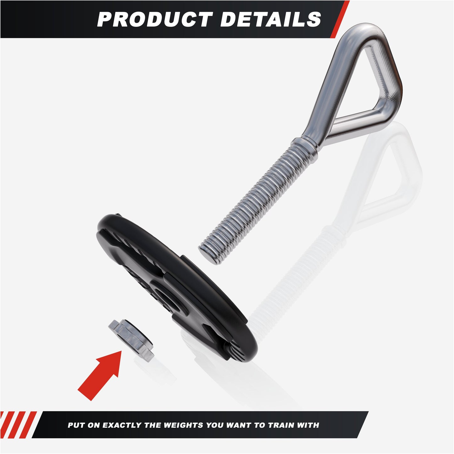 Adjustable Kettlebell Handle Chrome 3.3 kg