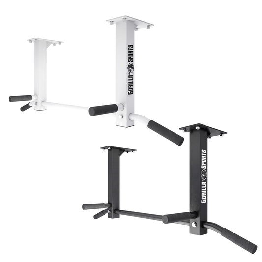Ceiling-Mounted Pull-Up Bar (Black/White)