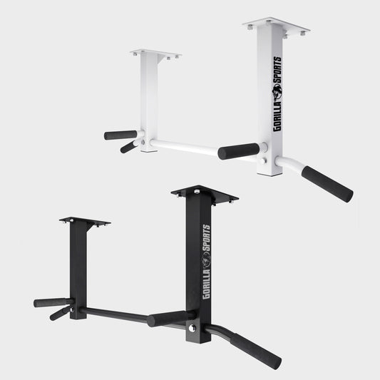 Ceiling-Mounted Pull-Up Bar (Black/White)