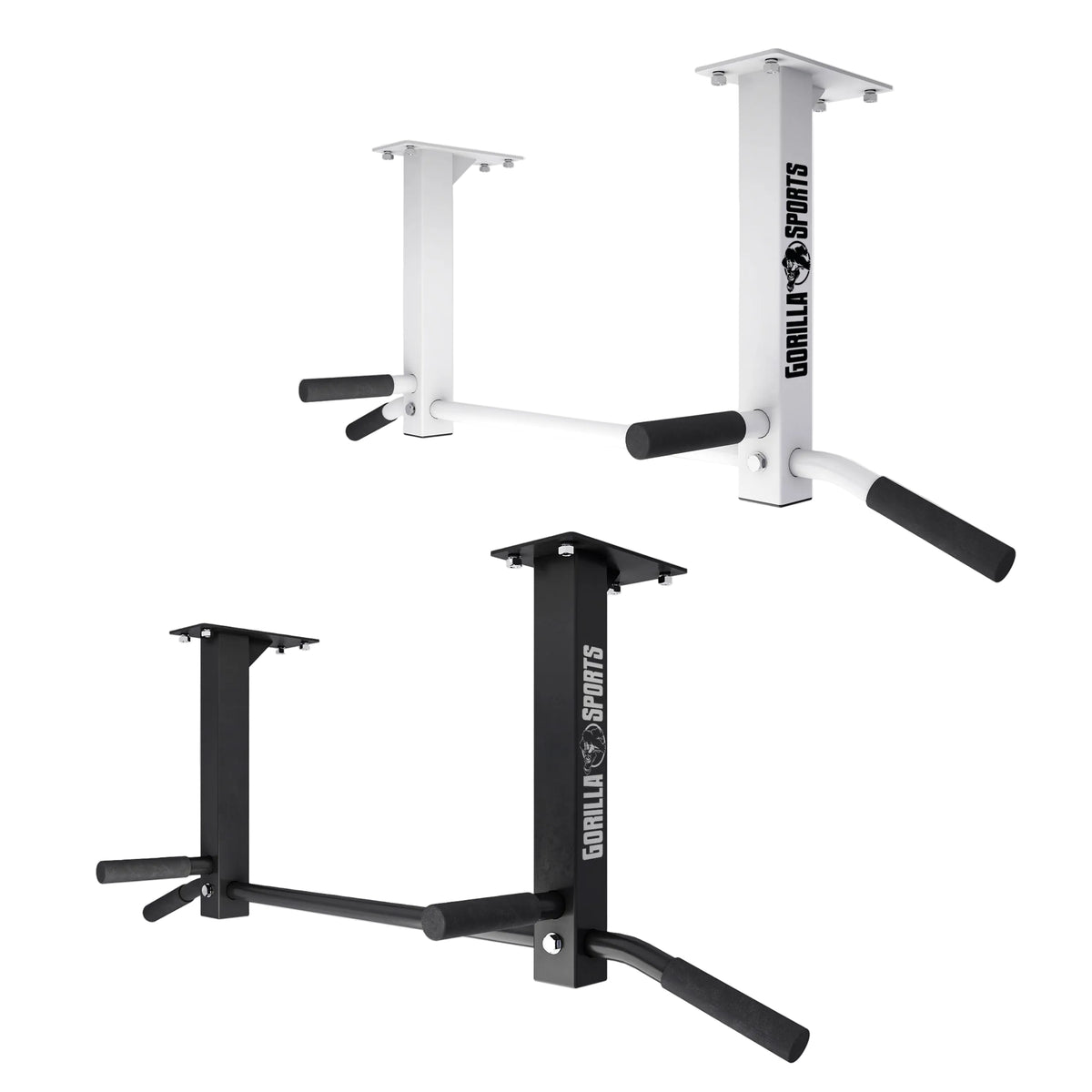 Ceiling-Mounted Pull-Up Bar (Black/White)