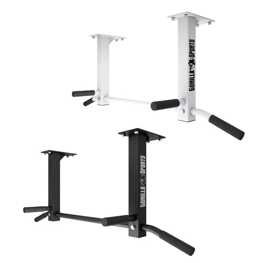 Ceiling-Mounted Pull-Up Bar (Black/White)