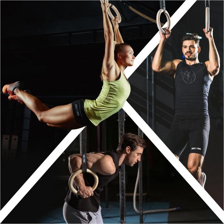 Gymnastic Rings in Plastic/Wood (Set of 2)