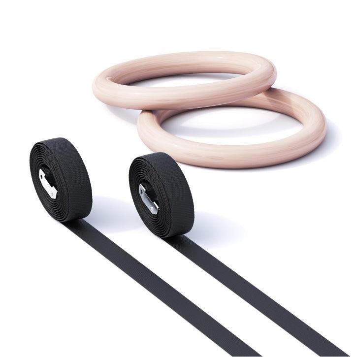 Gymnastic Rings in Plastic/Wood (Set of 2)