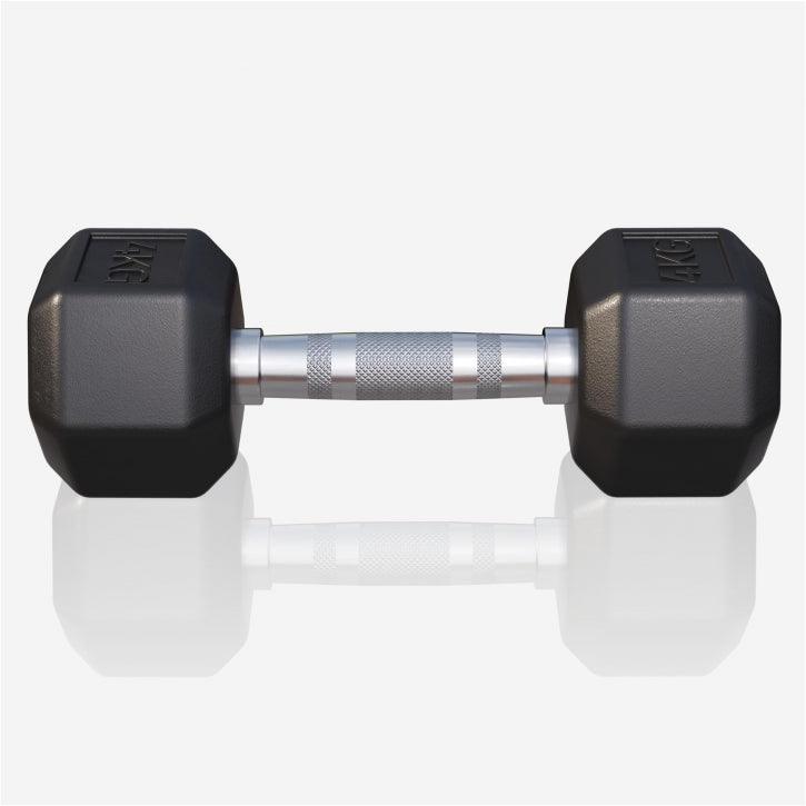 Hex Rubber Dumbbell 2 - 27.5 kg
