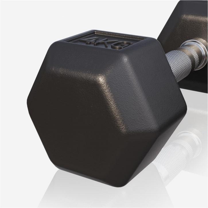 Hex Rubber Dumbbell 2 - 27.5 kg