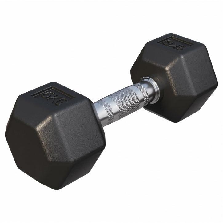 Hex Rubber Dumbbell 2 - 27.5 kg