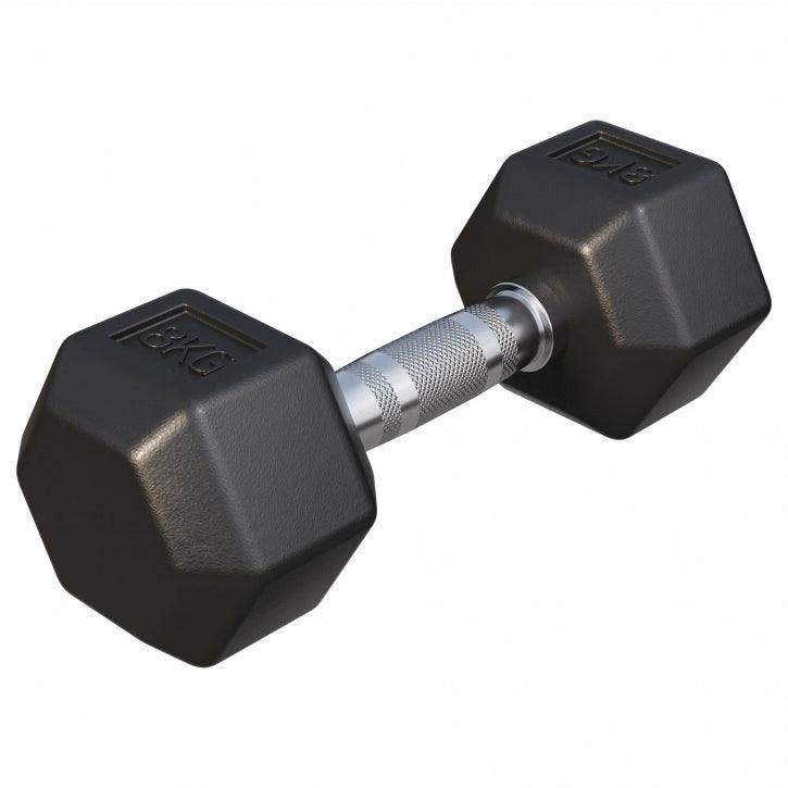 Hex Rubber Dumbbell 2 - 27.5 kg