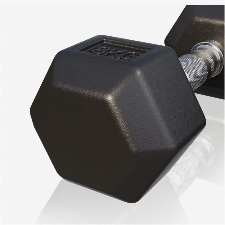 Hex Rubber Dumbbell 2 - 27.5 kg