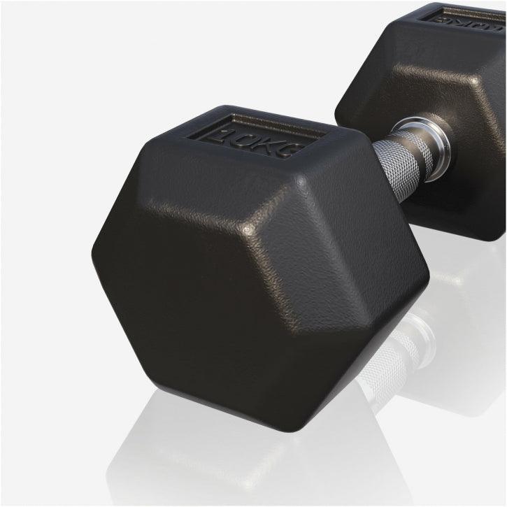 Hex Rubber Dumbbell 2 - 27.5 kg
