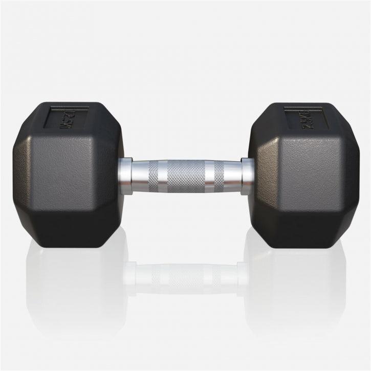 Hex Rubber Dumbbell 2 - 27.5 kg