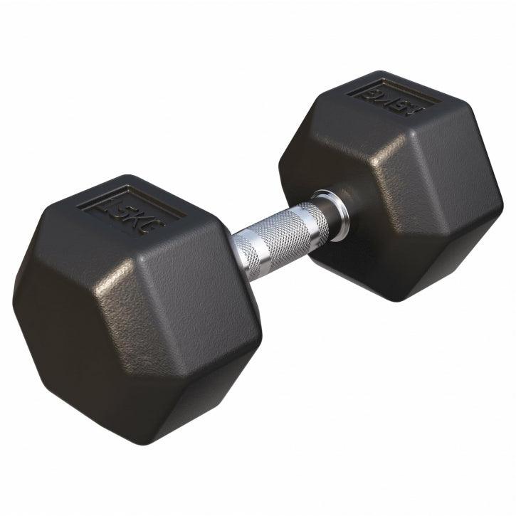 Hex Rubber Dumbbell 2 - 27.5 kg