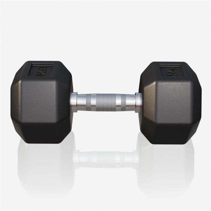 Hex Rubber Dumbbell 2 - 27.5 kg