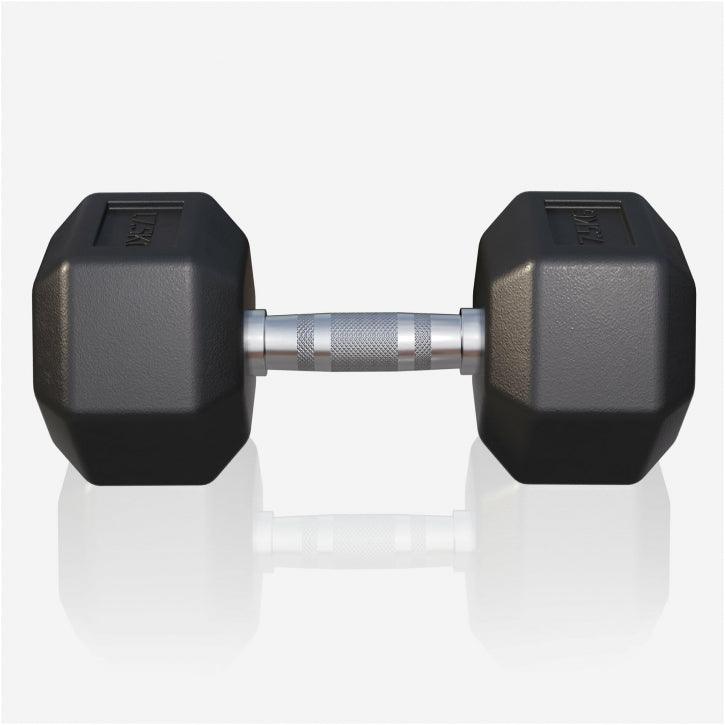 Hex Rubber Dumbbell 2 - 27.5 kg