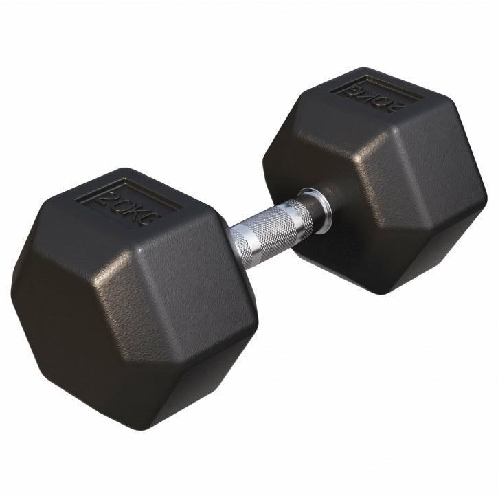 Hex Rubber Dumbbell 2 - 27.5 kg