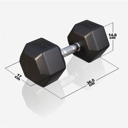 Hex Rubber Dumbbell 2 - 27.5 kg