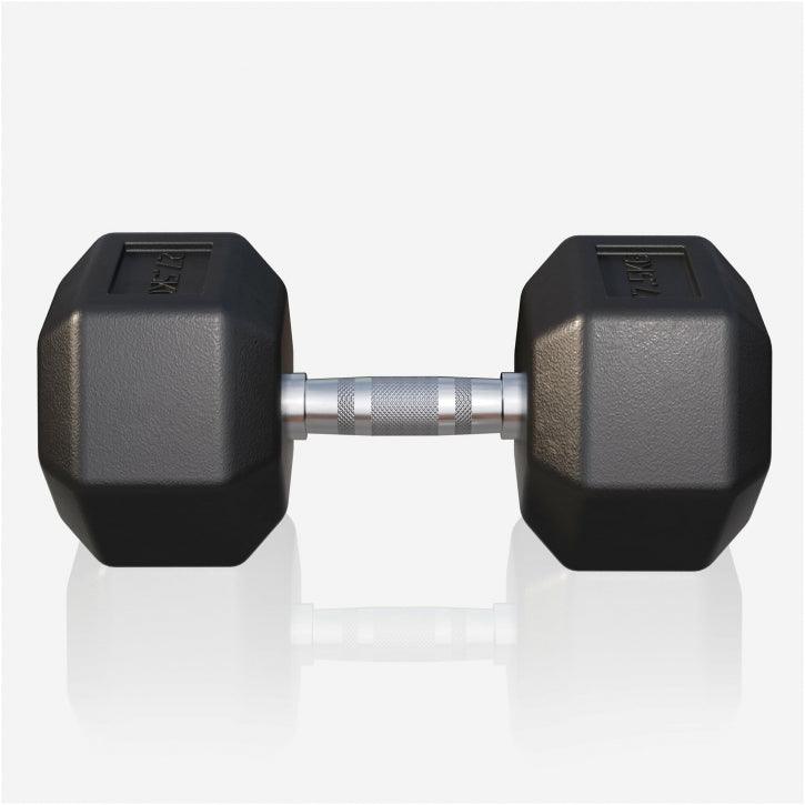 Hex Rubber Dumbbell 2 - 27.5 kg