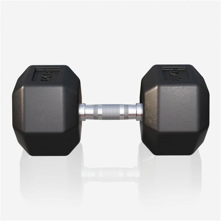 Hex Rubber Dumbbell 2 - 27.5 kg