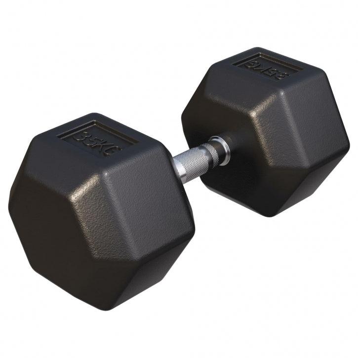 Hex Rubber Dumbbell 2 - 27.5 kg