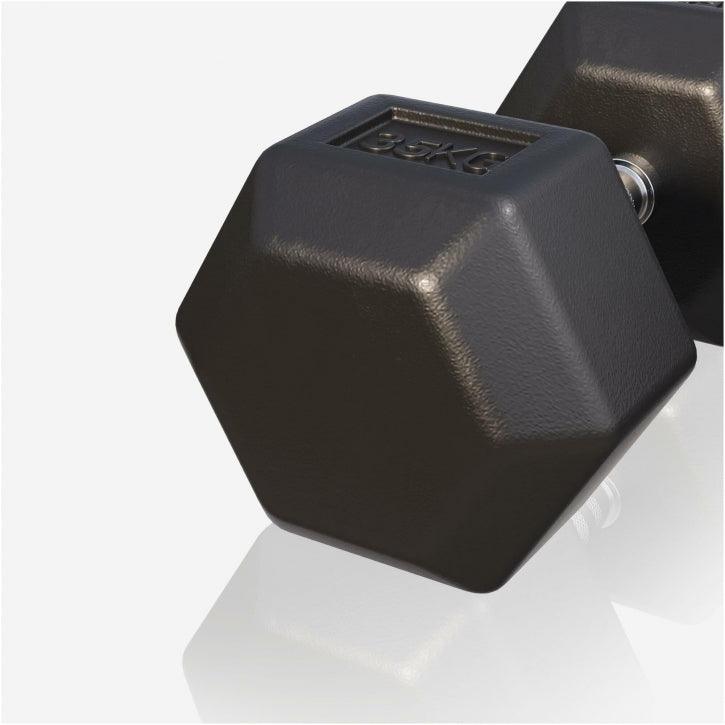 Hex Rubber Dumbbell 2 - 27.5 kg