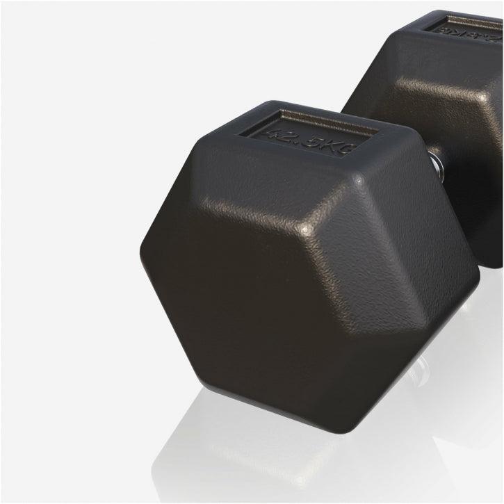 Hex Rubber Dumbbell 2 - 27.5 kg