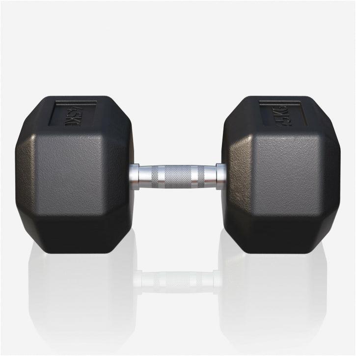 Hex Rubber Dumbbell 2 - 27.5 kg