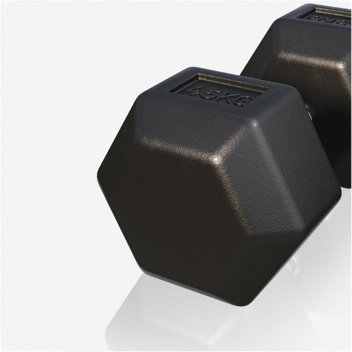 Hex Rubber Dumbbell 2 - 27.5 kg