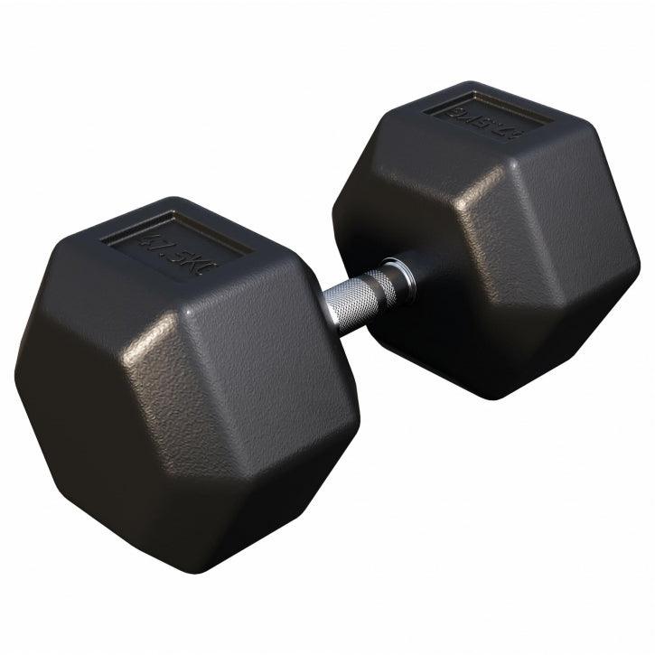 Hex Rubber Dumbbell 2 - 27.5 kg