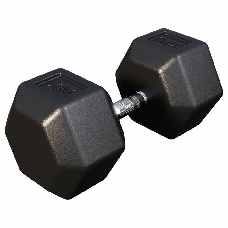 Hex Rubber Dumbbell 2 - 27.5 kg