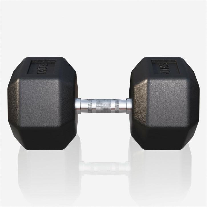 Hex Rubber Dumbbell 2 - 27.5 kg