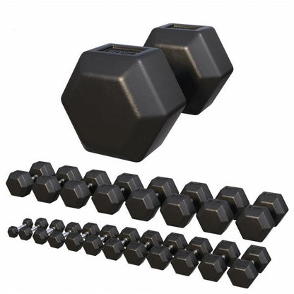 Hex Rubber Dumbbell 2 - 27.5 kg