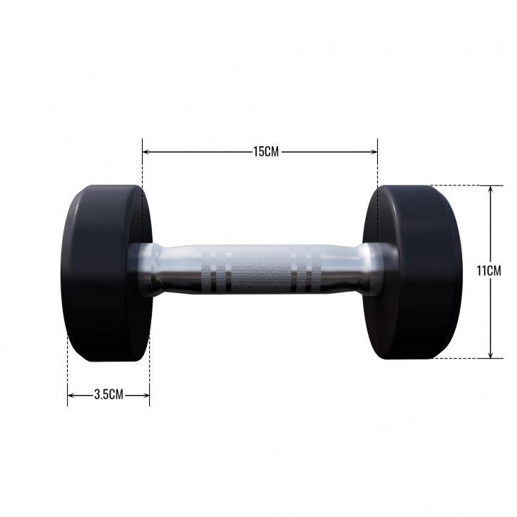 Rubber Dumbbell Set 2.5 - 27.5 kg or in Set