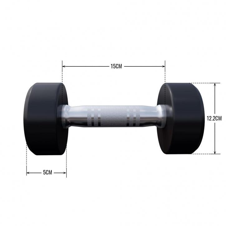 Rubber Dumbbell Set 2.5 - 27.5 kg or in Set
