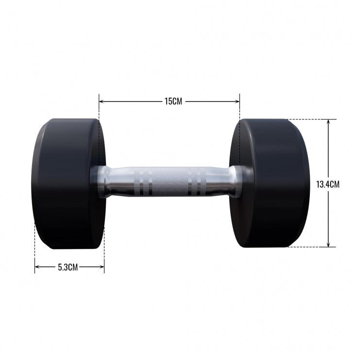 Rubber Dumbbell Set 2.5 - 27.5 kg or in Set