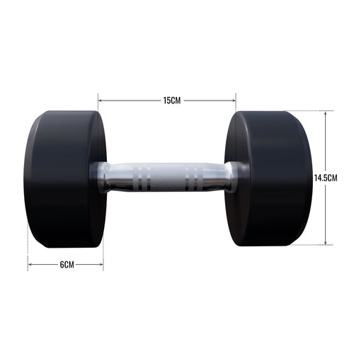 Rubber Dumbbell Set 2.5 - 27.5 kg or in Set