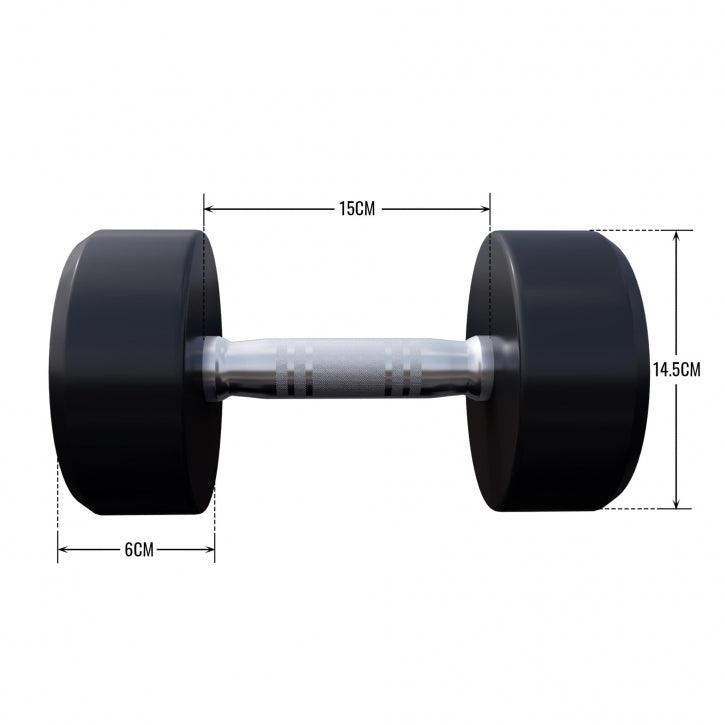 Rubber Dumbbell Set 2.5 - 27.5 kg or in Set
