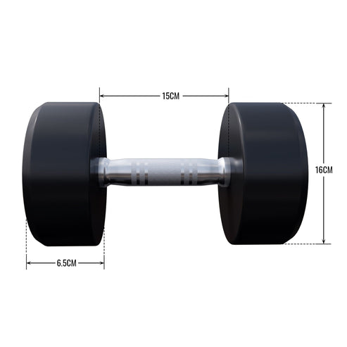 Rubber Dumbbell Set 2.5 - 27.5 kg or in Set