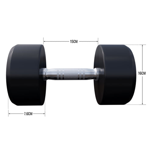 Rubber Dumbbell Set 2.5 - 27.5 kg or in Set