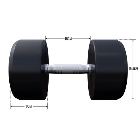 Rubber Dumbbell Set 2.5 - 27.5 kg or in Set