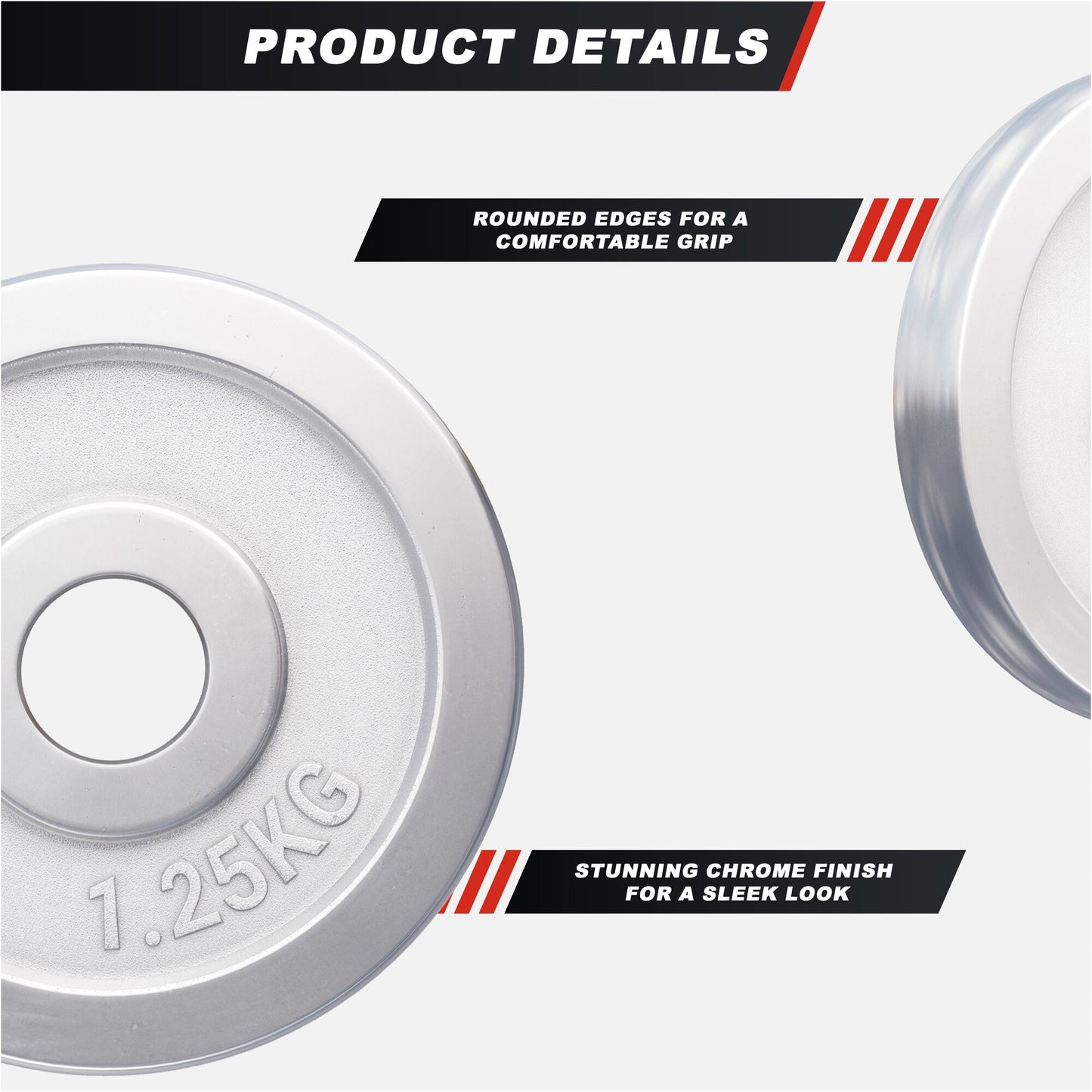 Chrome Cast Iron Weight Plate (30/31 mm)
