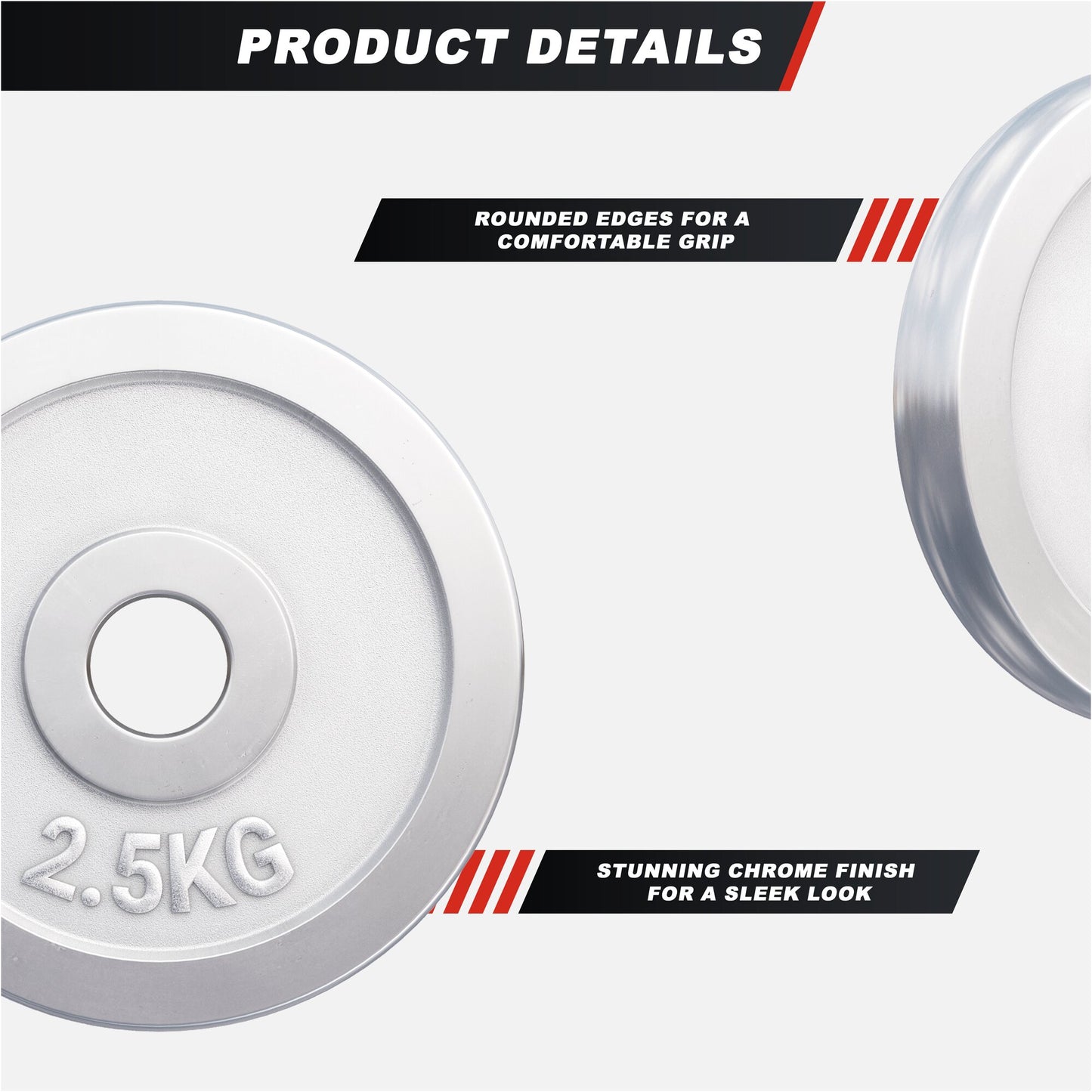 Chrome Cast Iron Weight Plate (30/31 mm)