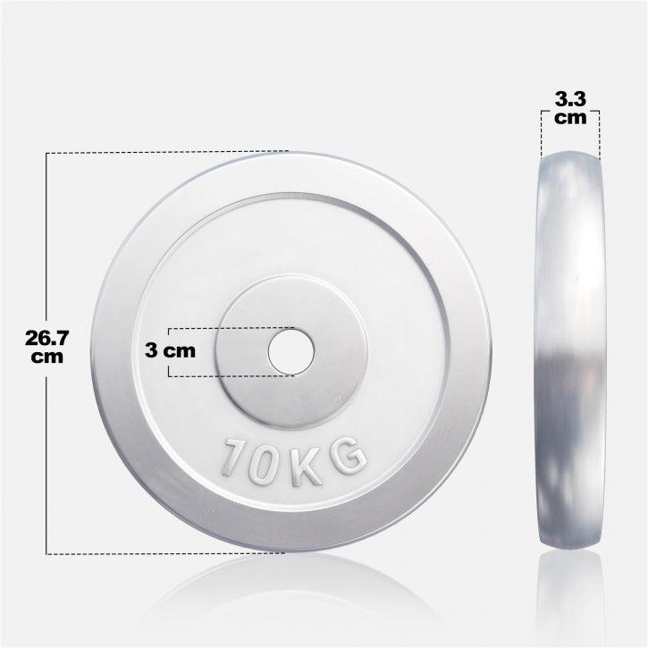 Chrome Cast Iron Weight Plate (30/31 mm)