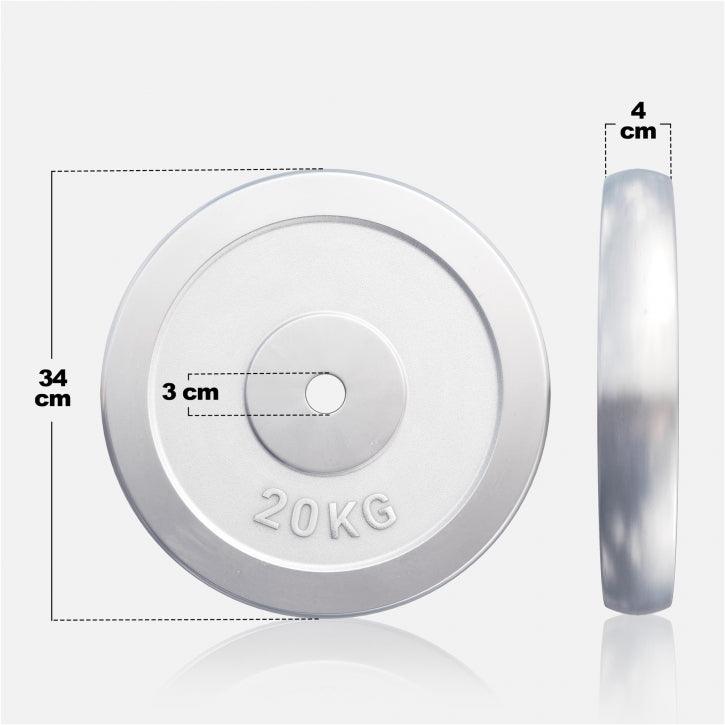 Chrome Cast Iron Weight Plate (30/31 mm)